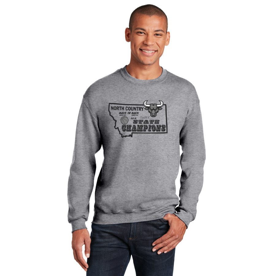 North Country Mavericks Champion Spirit Crewneck Sweatshirt - Gildan® Heavy Blend™