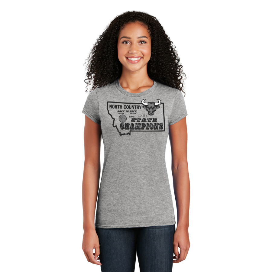 North Country Mavericks Victory Emblem Softstyle® Ladies T-Shirt