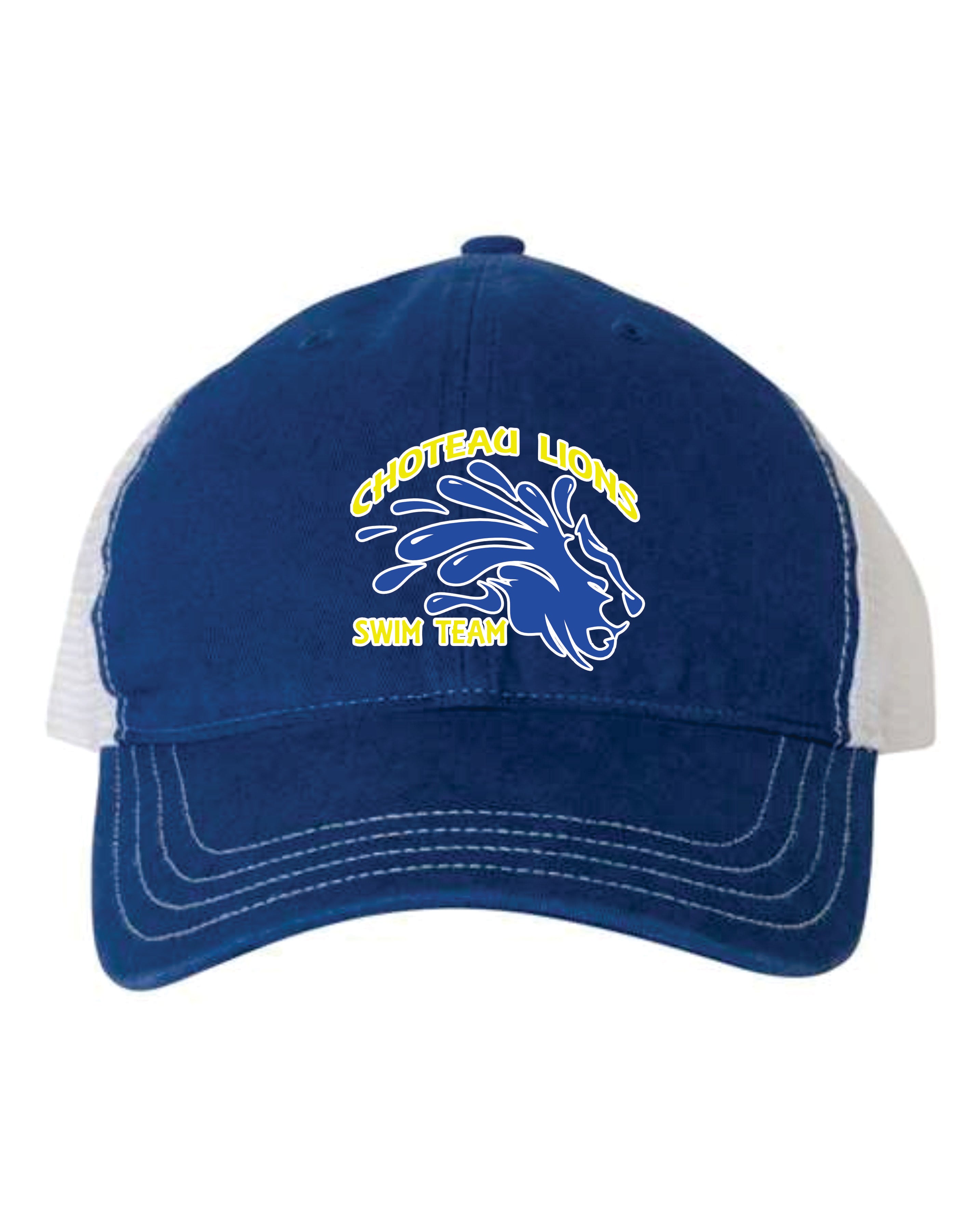 Choteau Lions Swim Team Garment Washed Trucker Cap