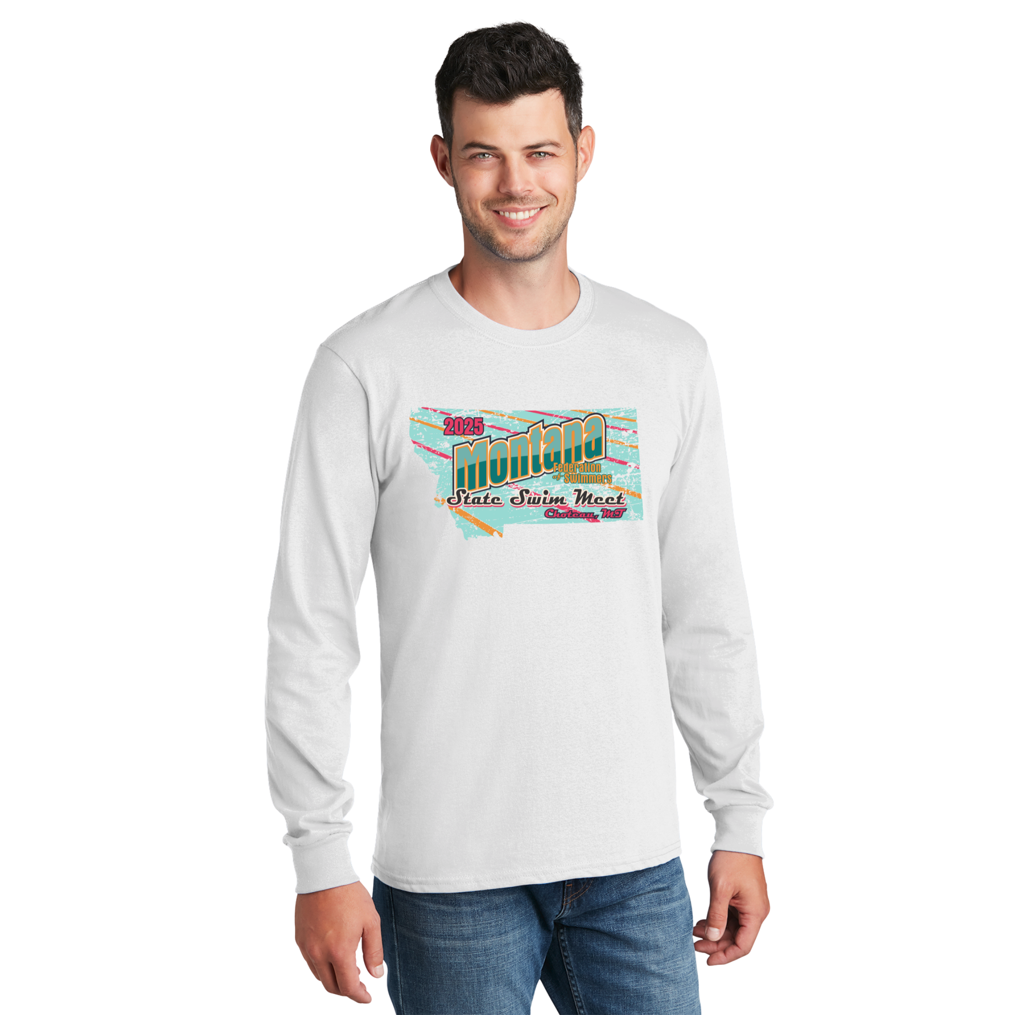 2025 Montana State Swim Meet Long Sleeve Tee