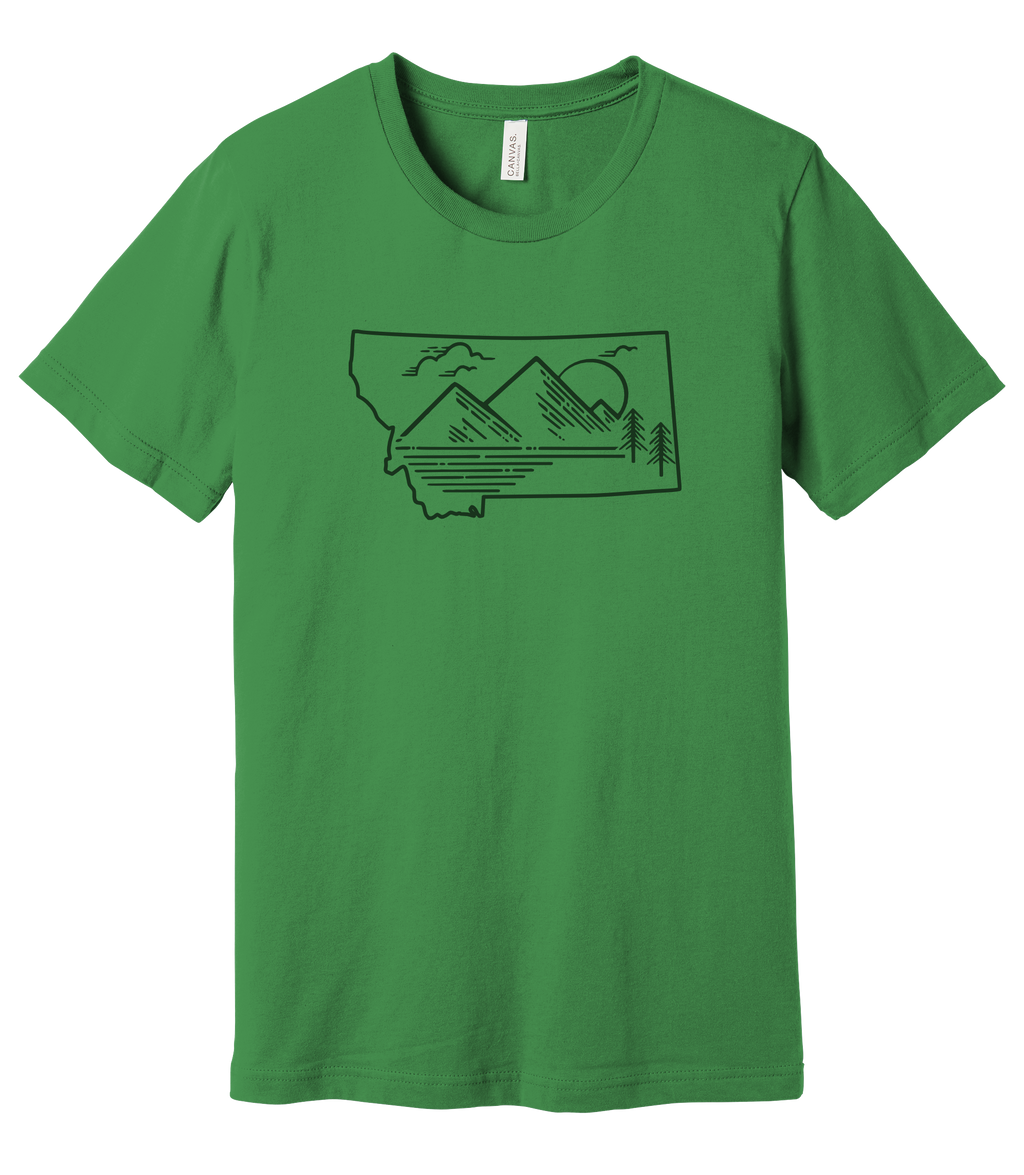 Montana Horizons Tee — Line Art Edition