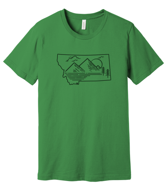 Montana Horizons Tee — Line Art Edition