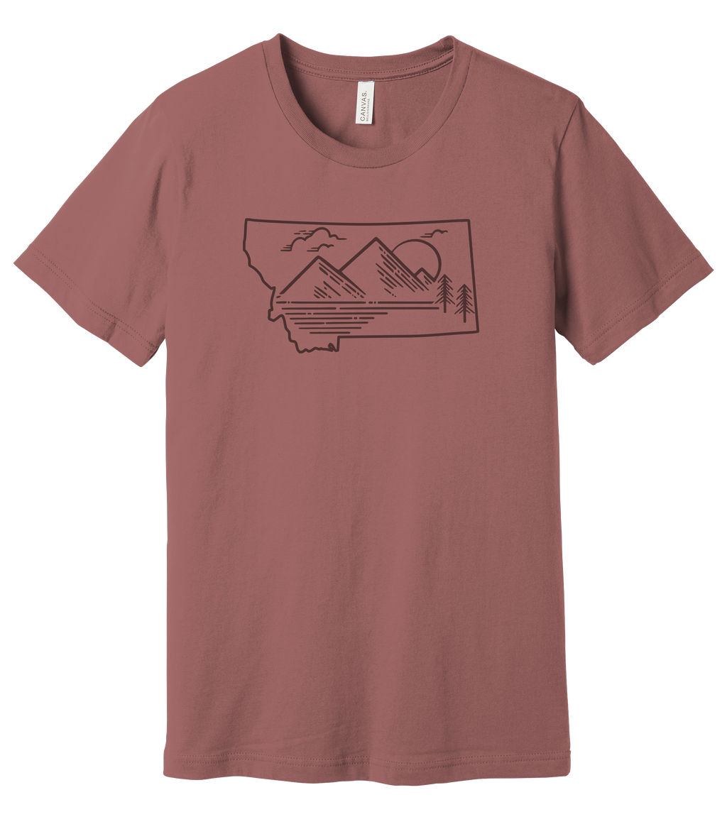Montana Horizons Tee — Line Art Edition