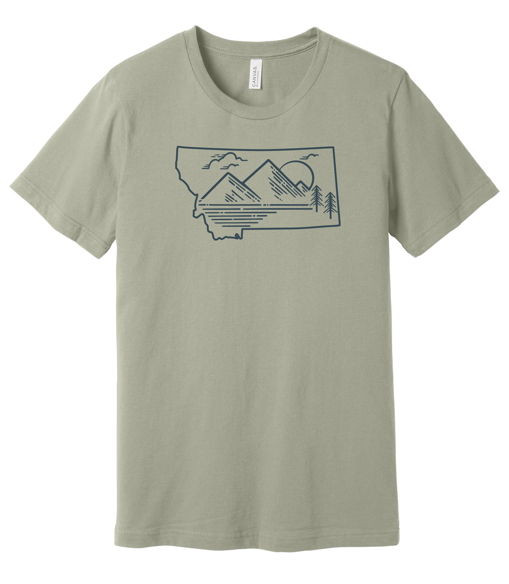 Montana Horizons Tee — Line Art Edition