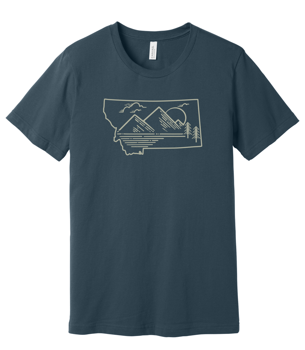 Montana Horizons Tee — Line Art Edition