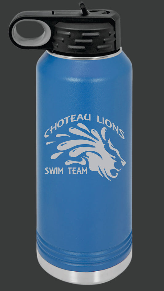 Choteau Lions Swim Team 32oz. Polar Camel Water Bottle